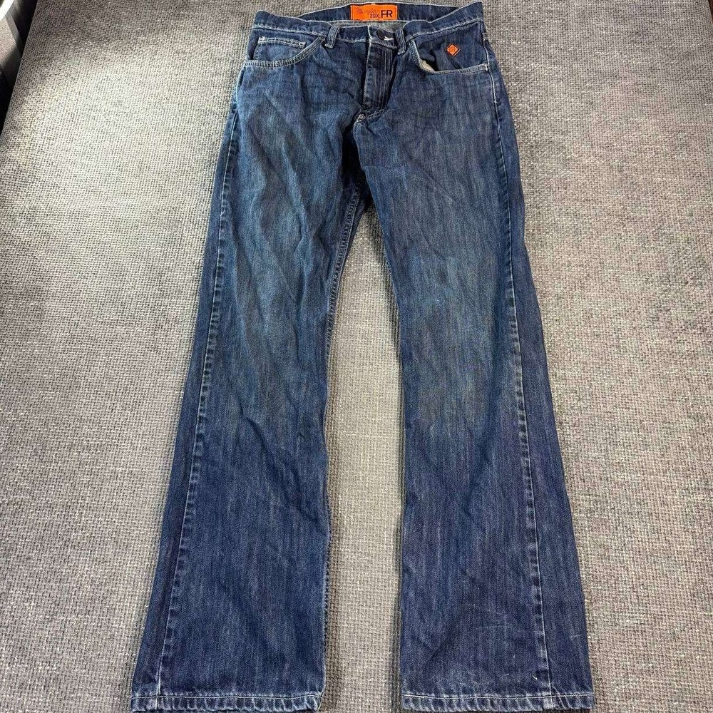 Wrangler 20X FR Jeans Mens 32x34 Blue Flame Resistant Straight Leg Workwear